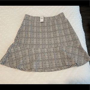 NWT fit and flare loft plaid skirt